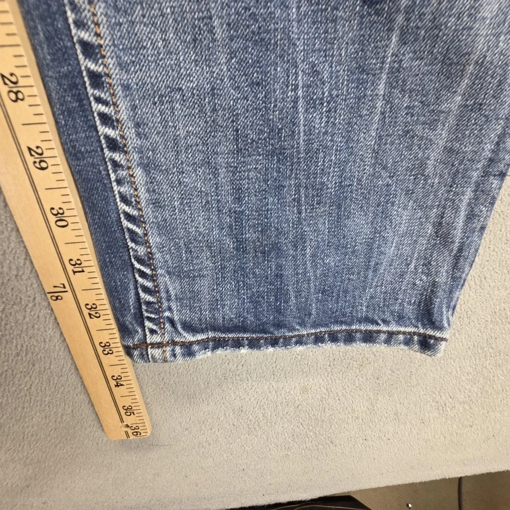 Diesel Jeans Mens 33x34 Blue Iakop Regular Slim Tapered Button Fly 0805Q